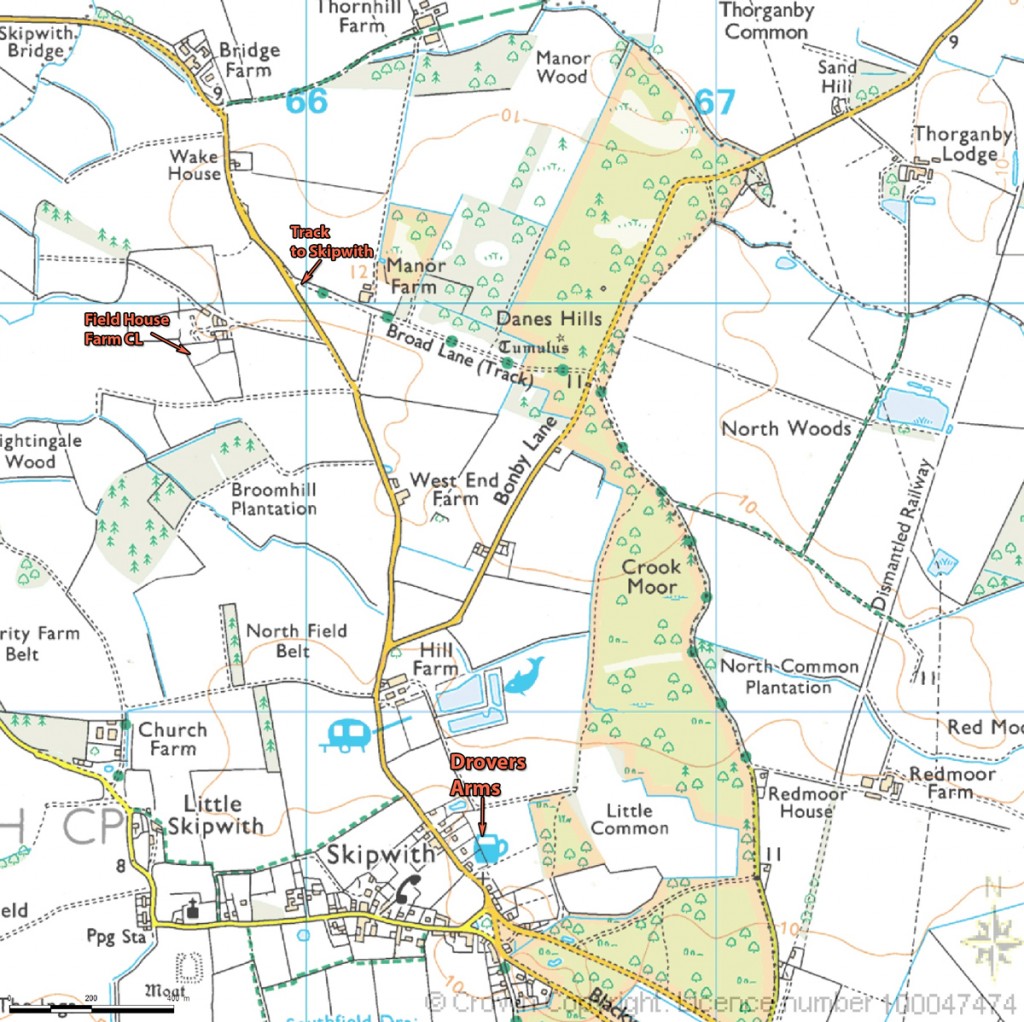 Image showing the path to Skipwith
